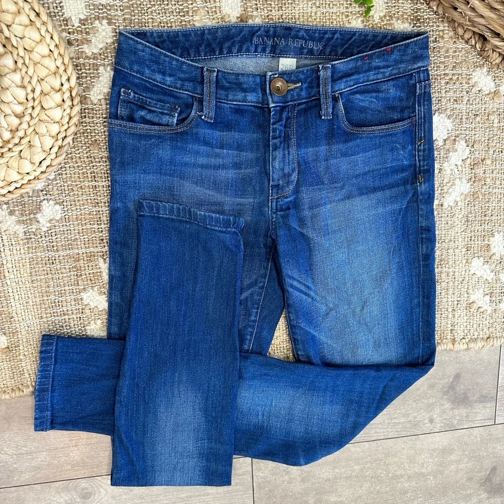 Banana Republic Women’s Skinny Ankle Blue Jeans Size 26R